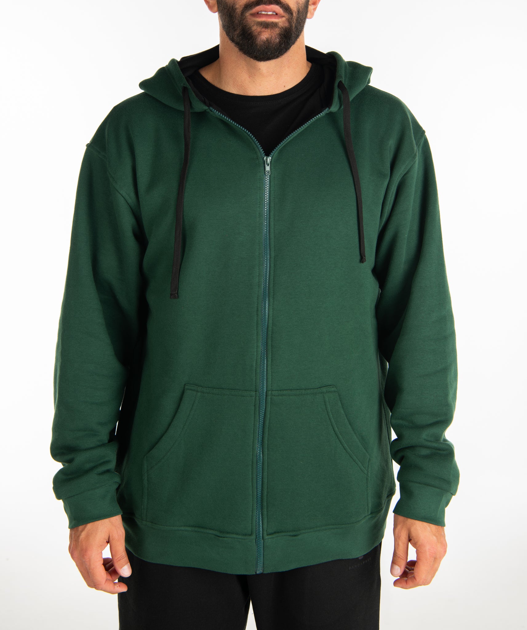 Forest Green Oversized Zip-up Hoodie (unisex) – Panda Fred